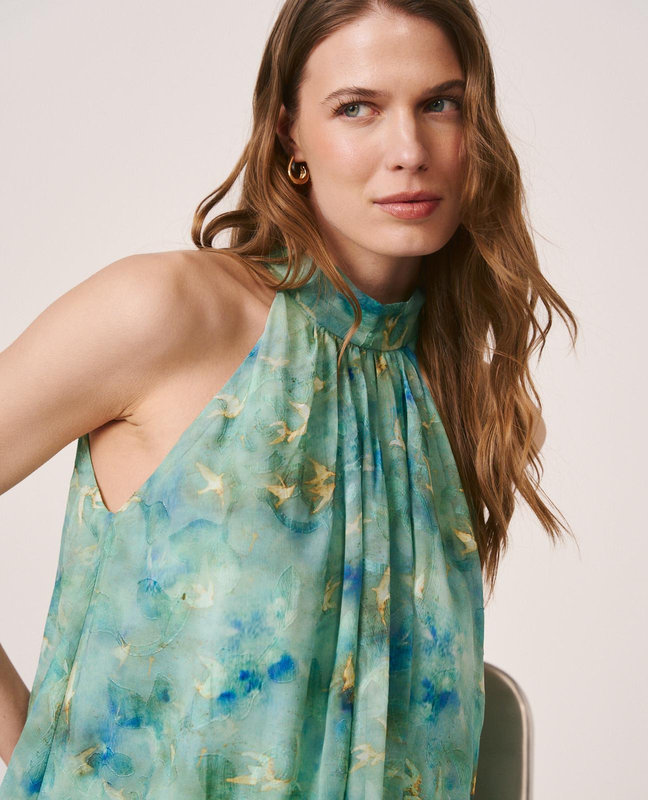 alma-en-pena-halter-bluse-neckholder-bluse-chiffon-gr-n image 3