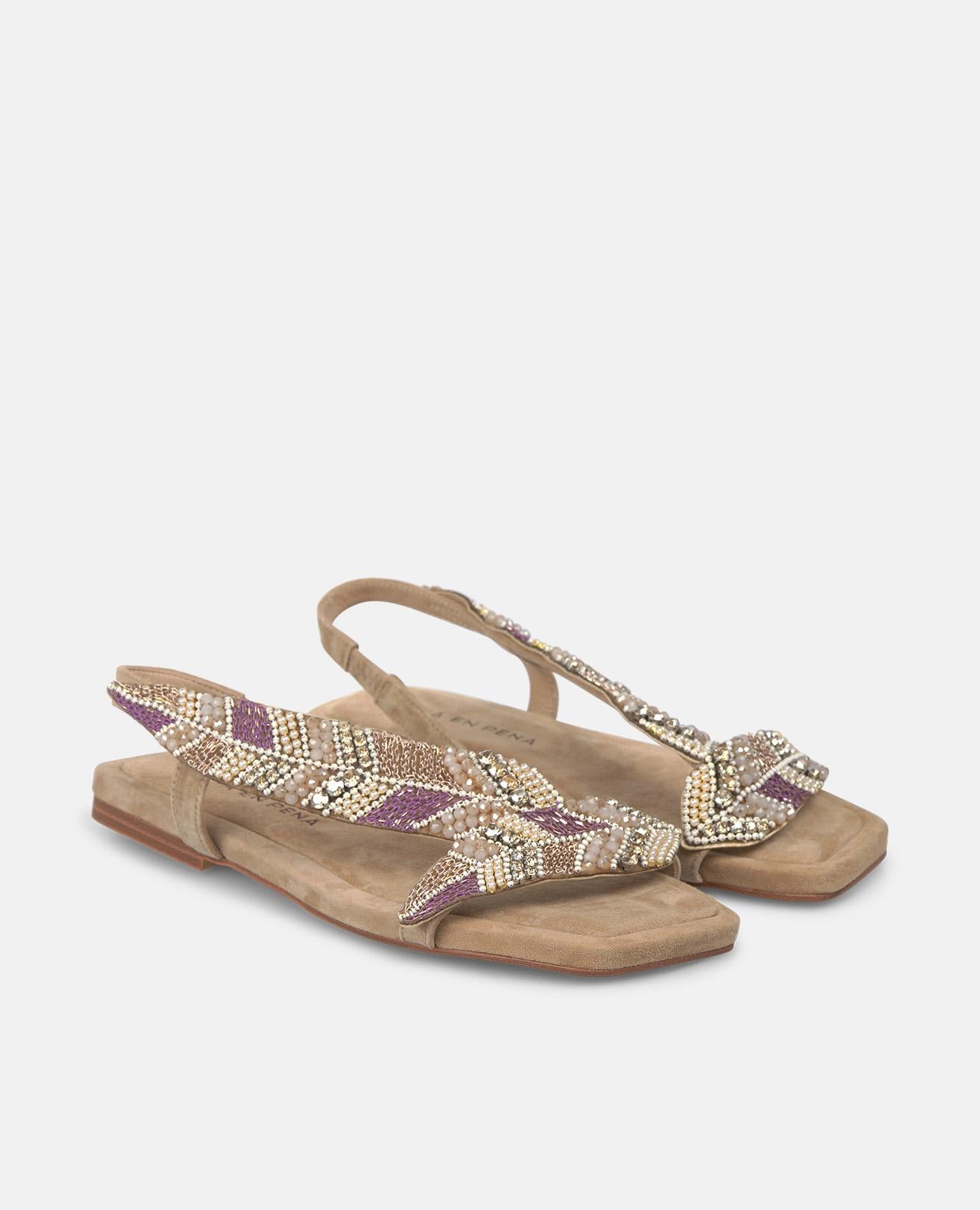 alma-en-pena-multicolor-flat-sandale-t-riemen-sandale-arena-flach image 2