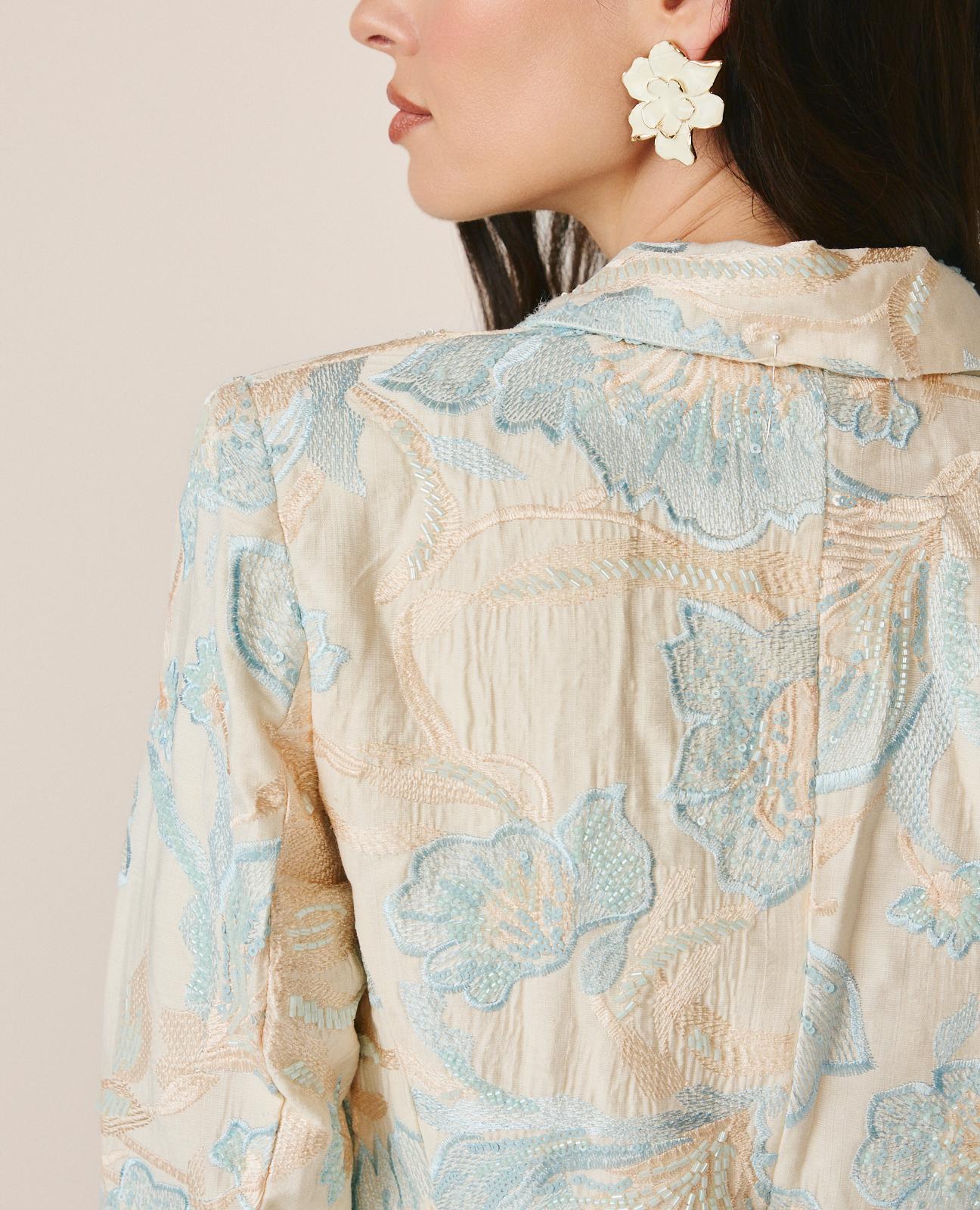 alma-en-pena-blazer-floral-mit-pailletten-blau image 7
