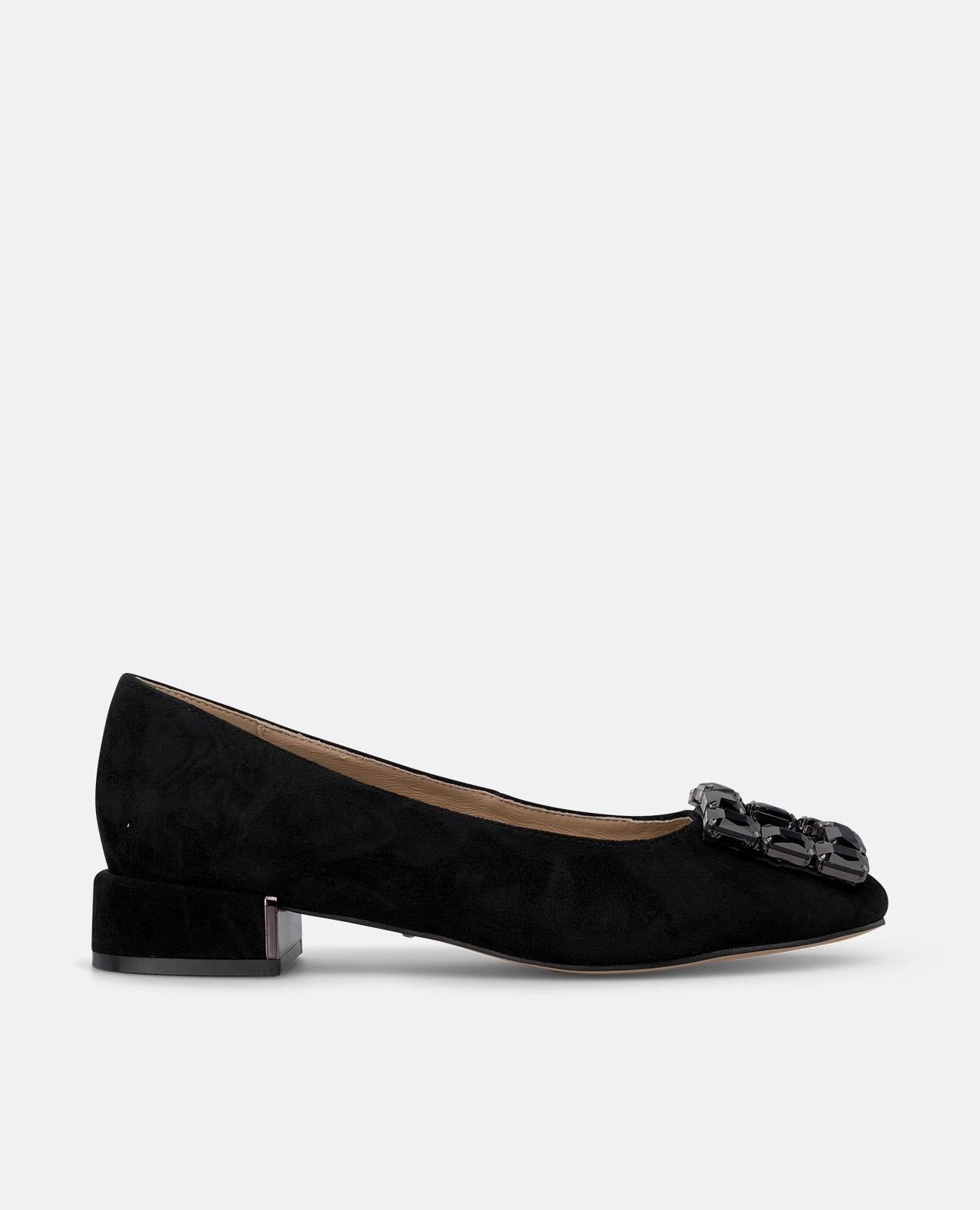 alma-en-pena-wildleder-ballerinas-mit-schmuckapplikation-schwarz image 1