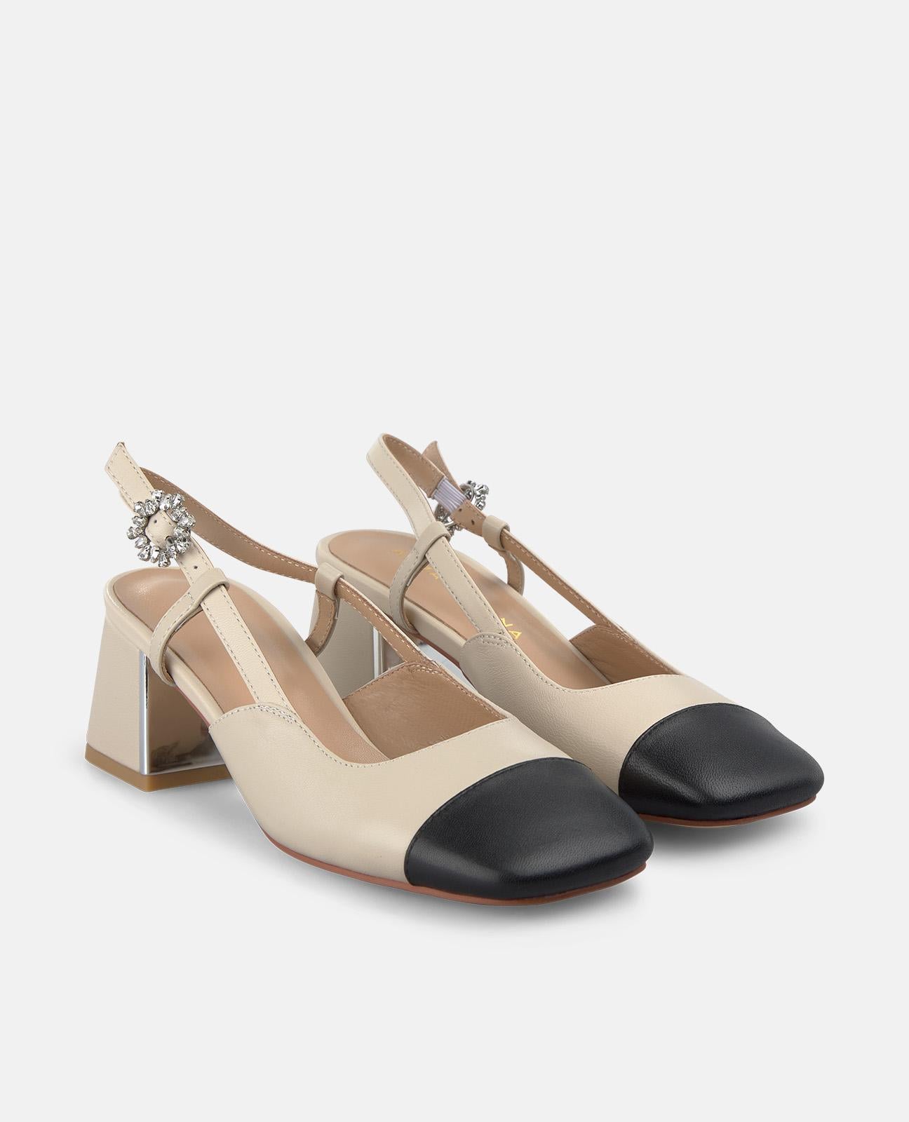 alma-en-pena-alfa-62899-slipper-pump-wei-kontrastkappe-6-cm-schnalle image 2