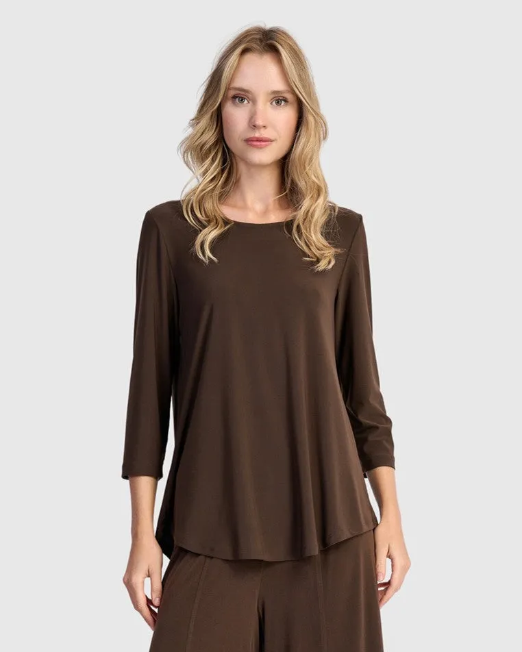 alembika-essential-slinky-crew-top-sepia image 1