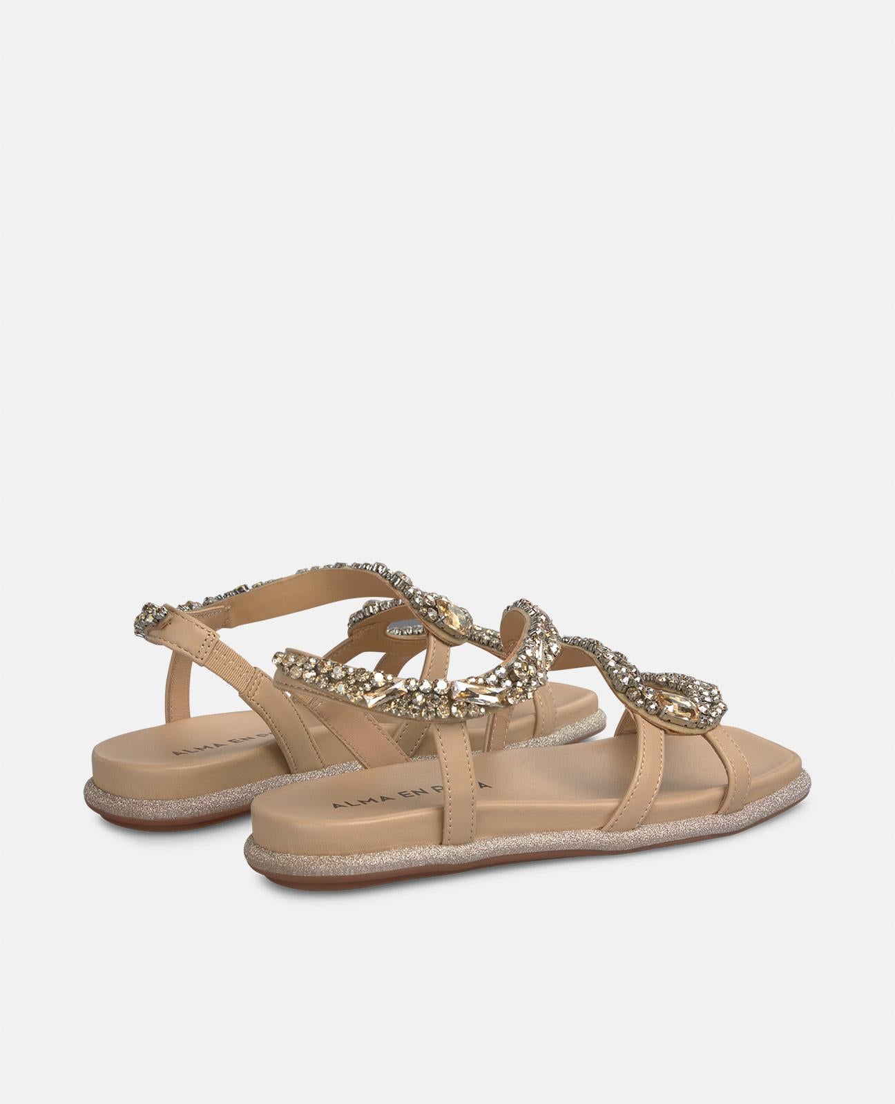 alma-en-pena-flache-sandale-snake-arena-2-cm-mit-strass image 3
