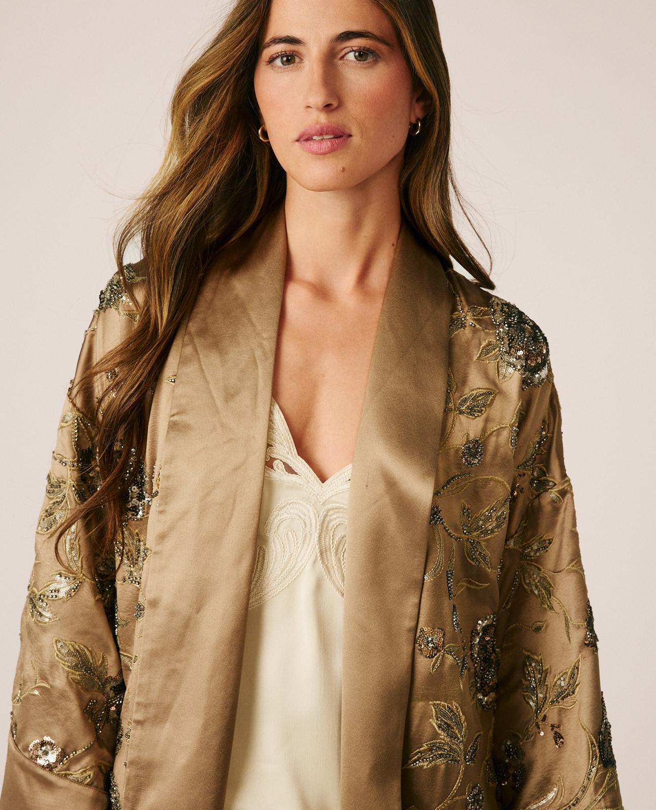 alma-en-pena-satin-kaftan-mink-mit-pailletten image 5