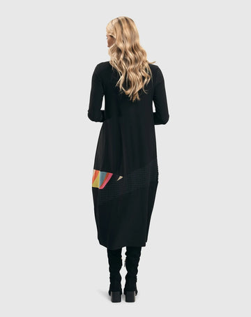 alembika-abstract-mix-media-cocoon-dress-7ed634a-multi image 5