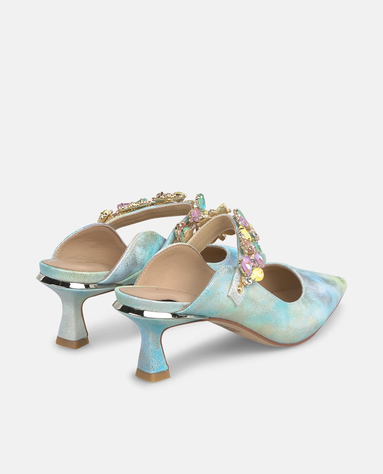 alma-en-pena-slingpumps-mit-strass-riemen-blau-6-2-cm-absatz image 3