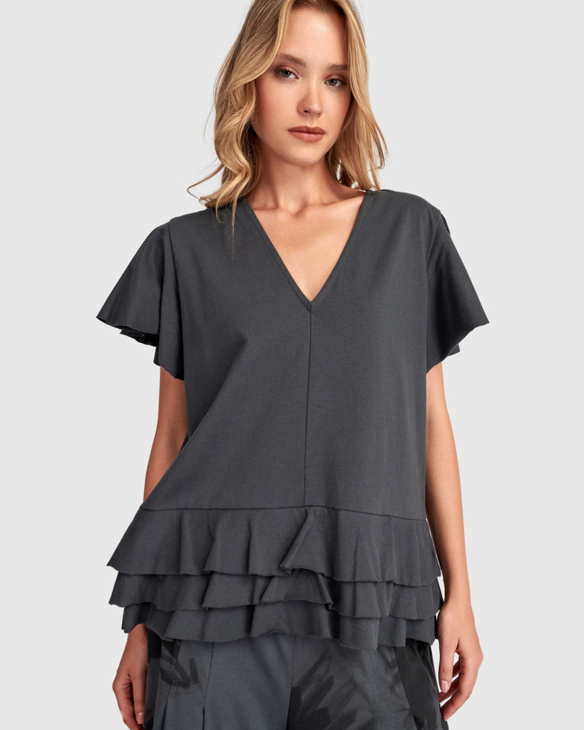 alembika-urban-glide-ruffle-top-grau image 1