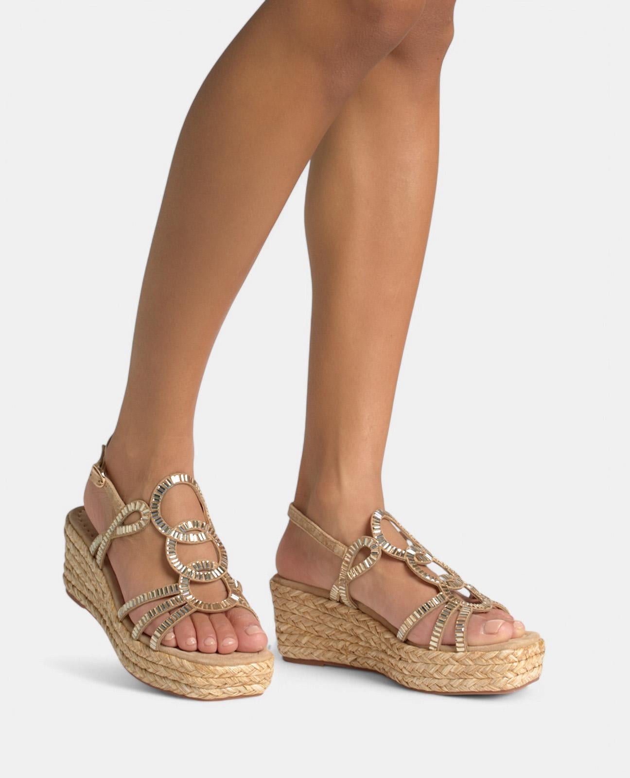 alma-en-pena-keil-sandalen-arena-glitzer-5-cm image 6