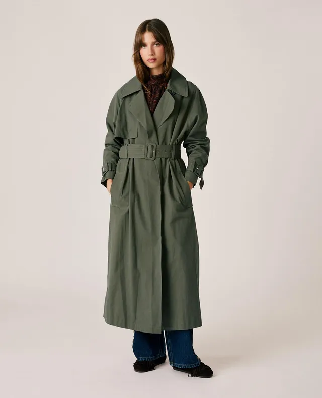 alma-en-pena-langer-twill-trenchcoat-khaki image 1