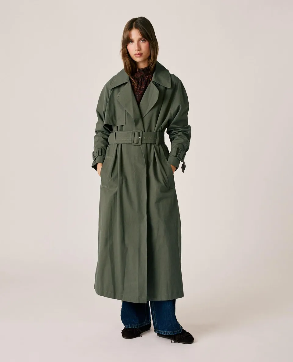 alma-en-pena-langer-twill-trenchcoat-khaki image 1