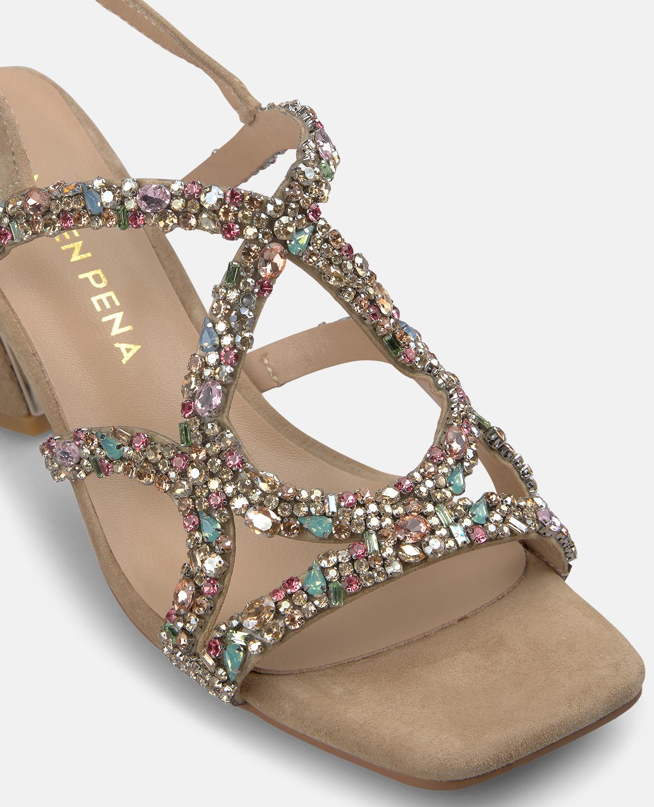 alma-en-pena-alfa-62967-riemchen-sandale-arena-strass-metallic-absatz-6-cm image 4