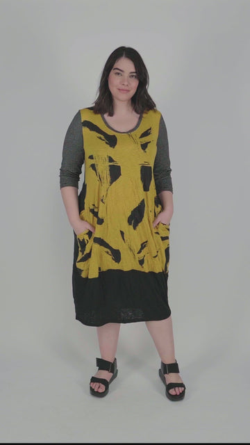 alembika-ru-crinkle-cocoon-kleid-yellow image 3