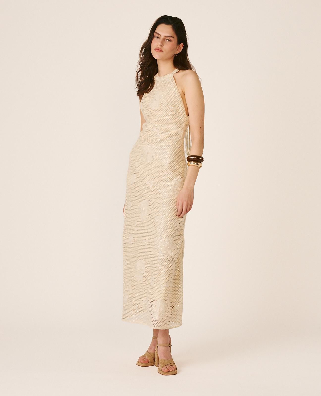 alma-en-pena-h-kelkleid-kurz-wei-mit-pailletten-und-fransen image 5