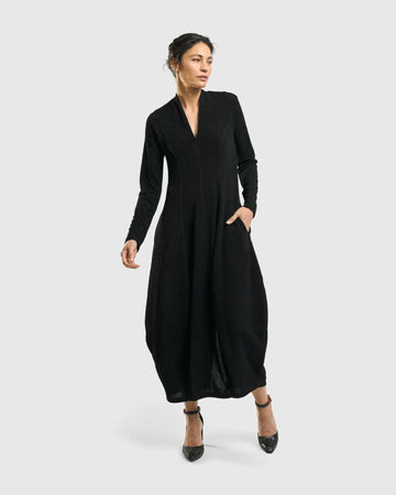 alembika-elvira-cocoon-kleid-schwarz-jacquardkleid-ed549b image 6