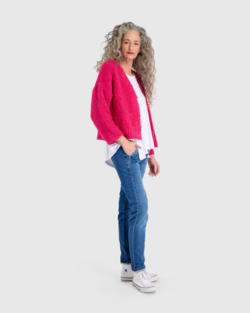 alembika-teddy-boucle-cardigan-fuchsia image 5
