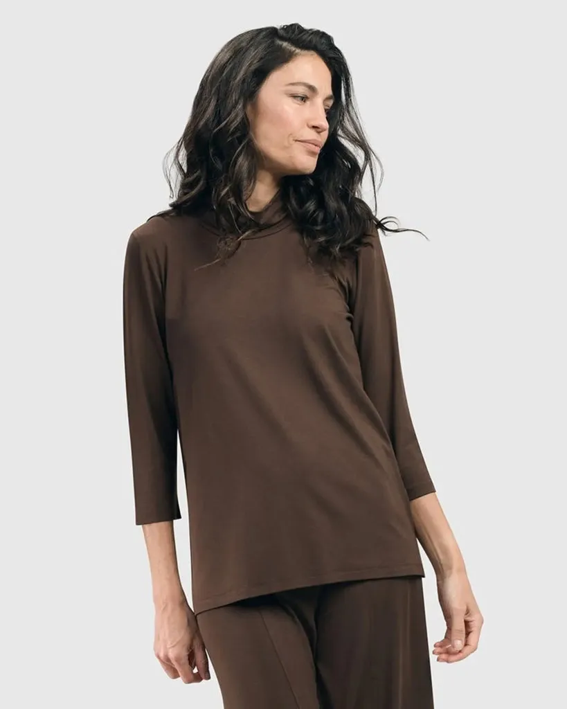 alembika-essential-mockneck-top-kaffee image 1