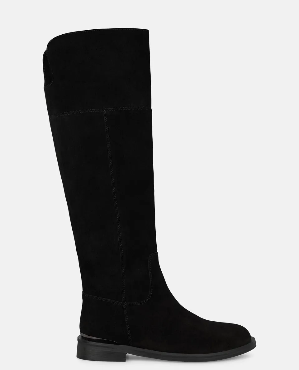 alma-en-pena-flat-suede-stiefel-schwarz-3-cm-absatz image 1