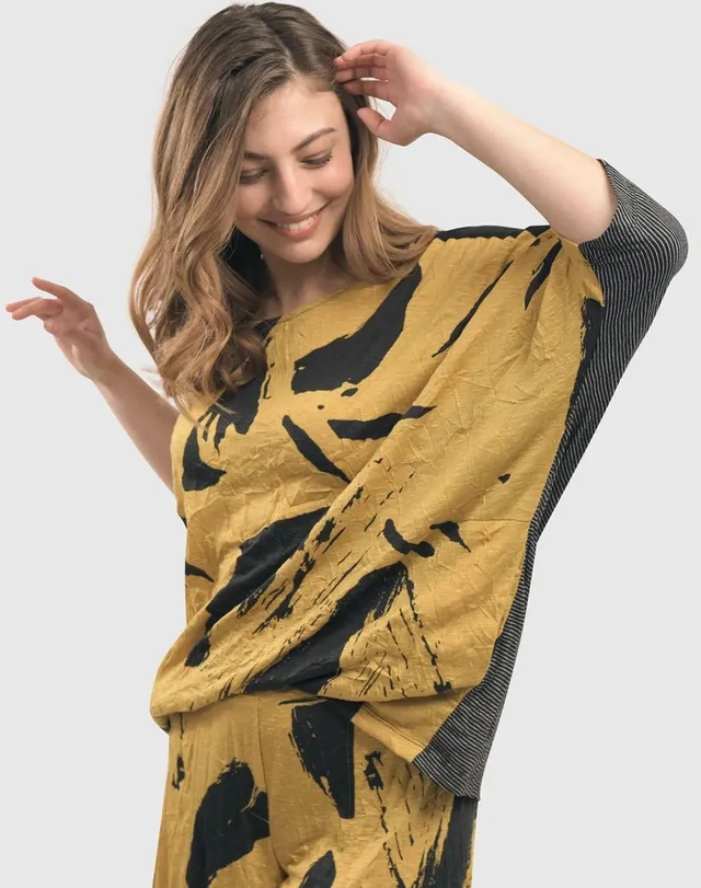 alembika-ru-crinkle-dolman-top-gelb-ct120y image 1