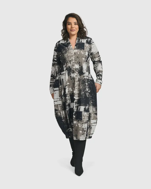 alembika-digi-cocoon-kleid-marble image 1