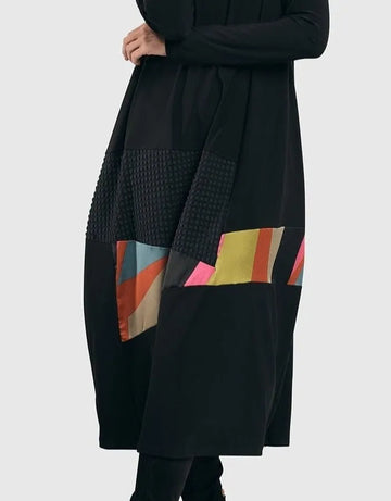 alembika-abstract-mix-media-cocoon-dress-7ed634a-multi image 3