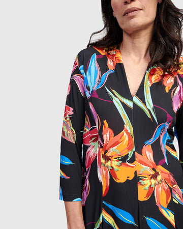 alembika-hibiscus-cocoon-kleid-bloom-midi image 7