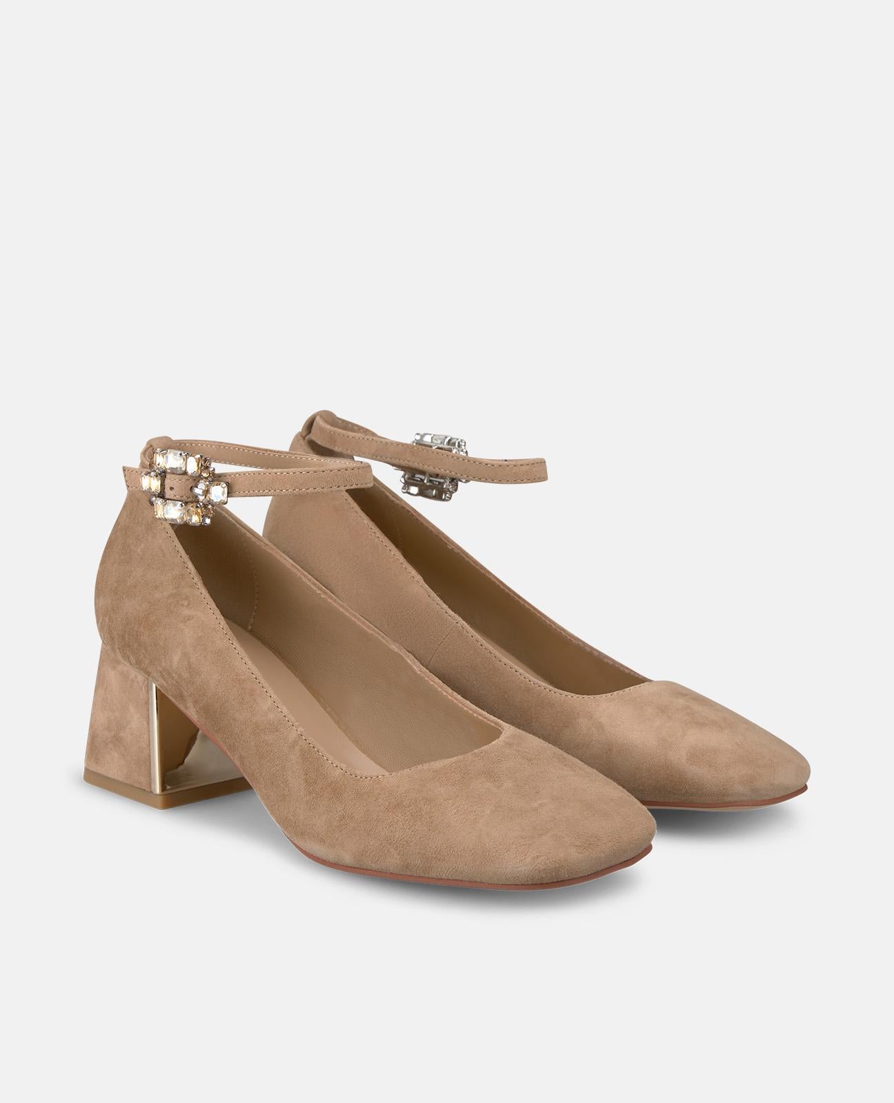 alma-en-pena-alfa-61410-pumps-camel-eckige-spitze-strass-schnalle-6-cm image 2