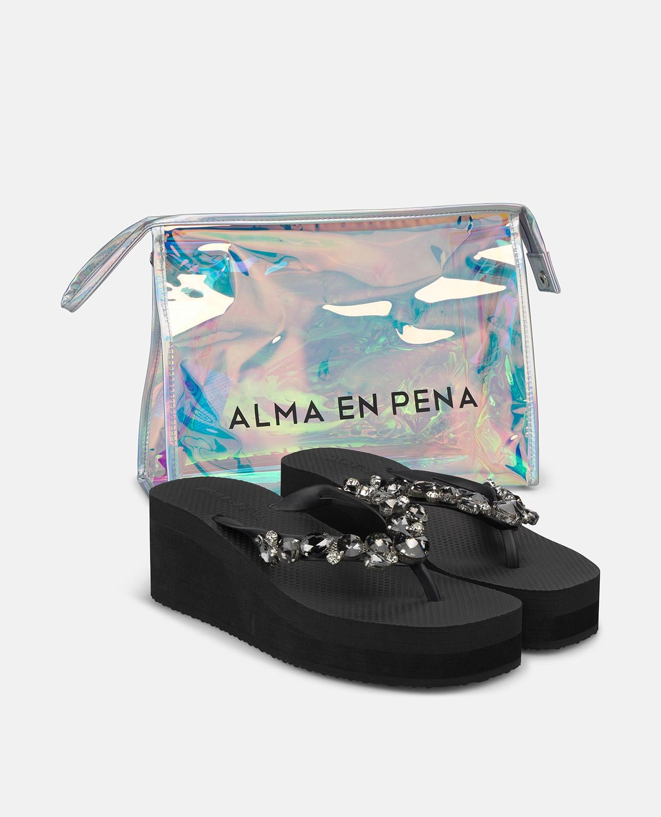 alma-en-pena-zehentrenner-mit-strass-schwarz-4-5-cm-sohle image 4