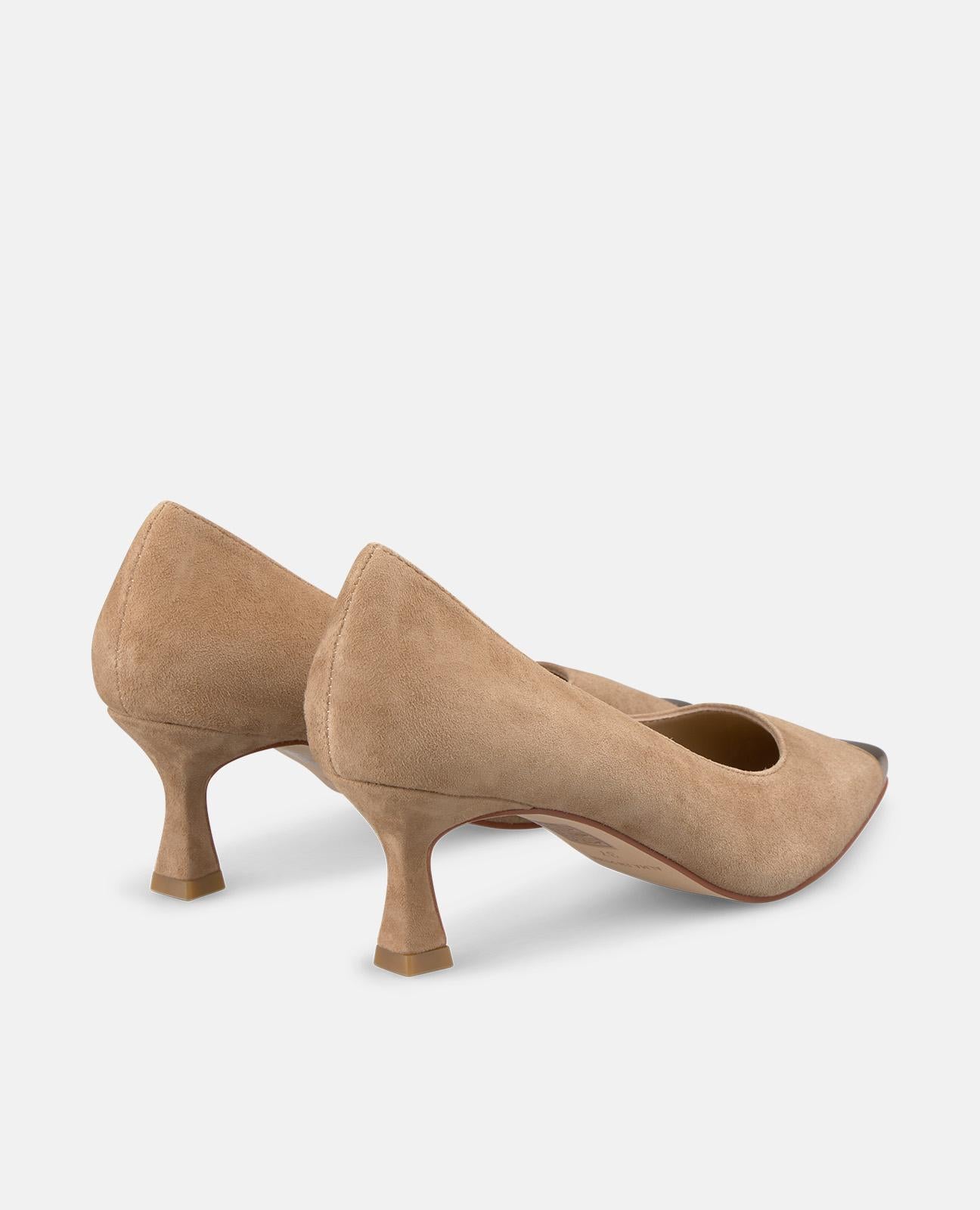 alma-en-pena-metallic-toe-cap-shoe-pumps-mit-metallkappe-6-cm-in-camel image 3
