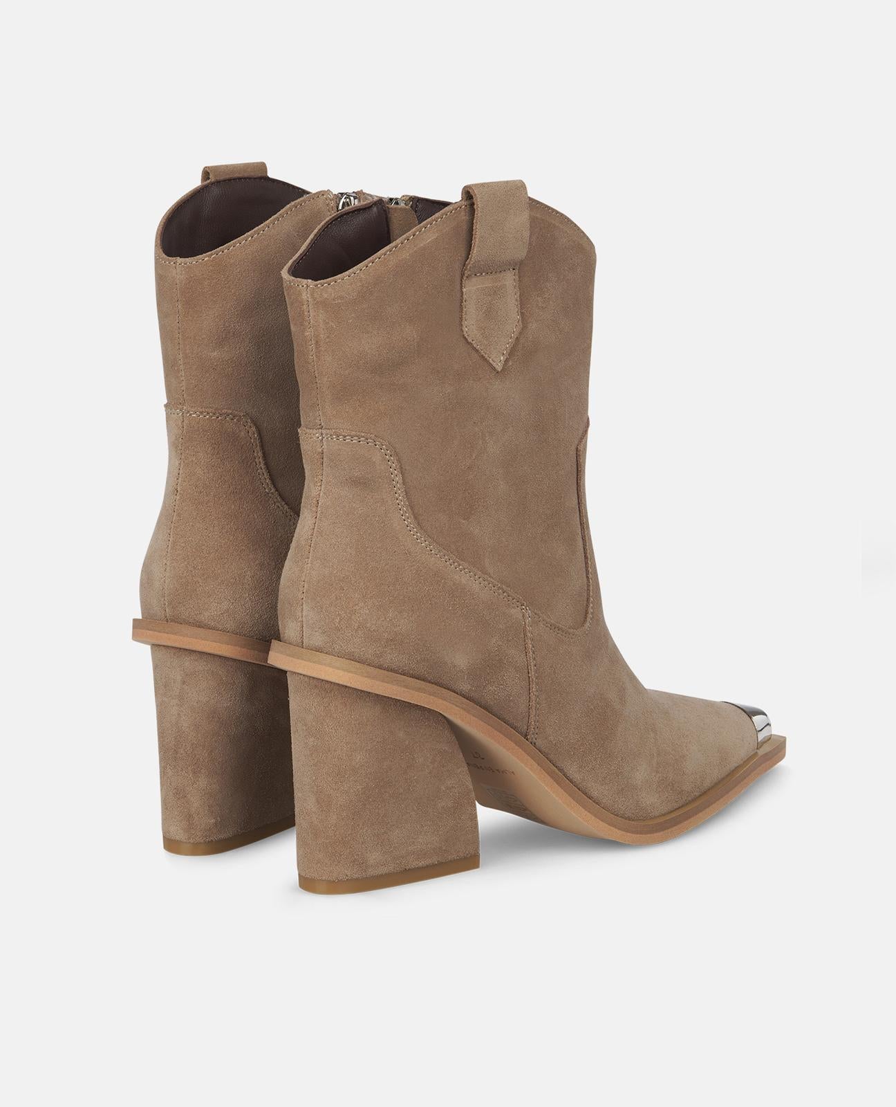 alma-en-pena-stiefelette-strukturiert-damen-high-heel-bootie-vison-8-cm image 3