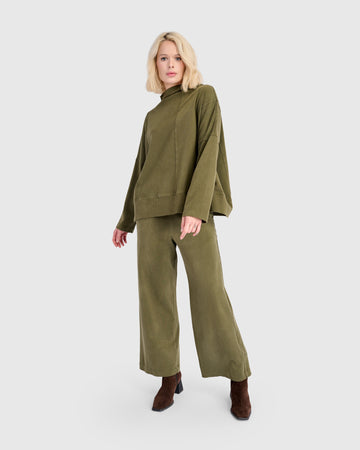 alembika-fawn-straight-pants-damen-hose-olive image 6