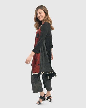 alembika-ru-hi-lo-crinkle-tunic-top-red-asymmetrische-knitter-tunika image 7