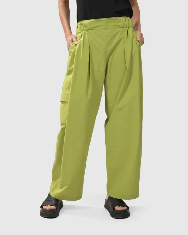 alembika-city-sizzle-cargo-hose-lime-wide-leg-aus-baumwolle-sp427l image 1