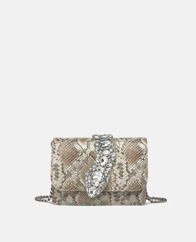 alma-en-pena-snake-flap-damen-schultertasche-leder-vison-kette image 1