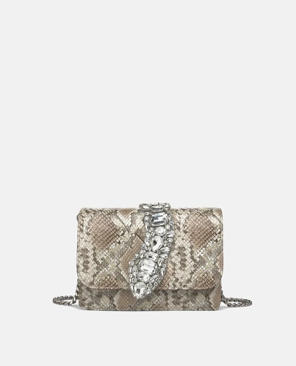 alma-en-pena-snake-flap-damen-schultertasche-leder-vison-kette image 1