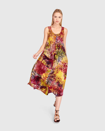 alembika-cascade-tank-kleid-raspberry-gold image 3