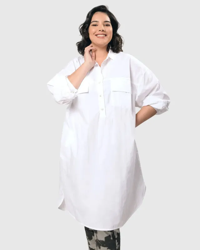 alembika-urban-crisp-tunika-kleid-in-wei image 1