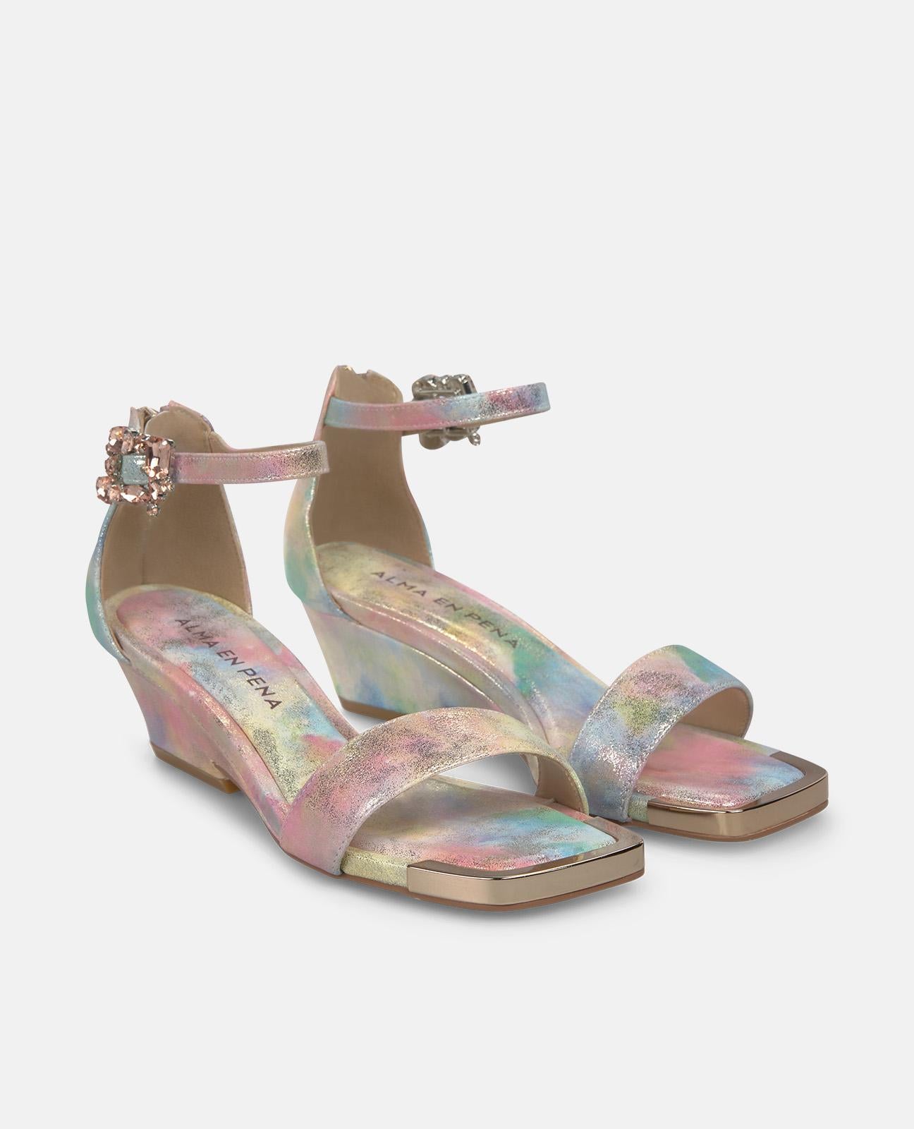 alma-en-pena-riemchen-sandale-rosa-sandalette-mit-6-cm-blockabsatz image 2