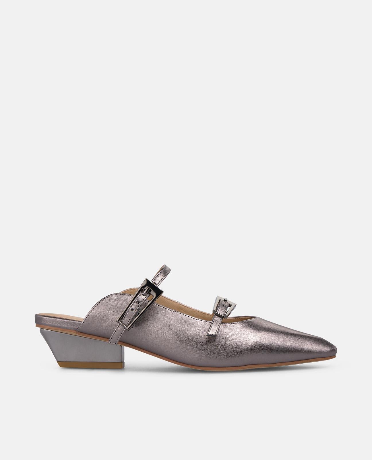 alma-en-pena-mule-with-straps-pantolette-silber-metallic-5-cm-blockabsatz image 1