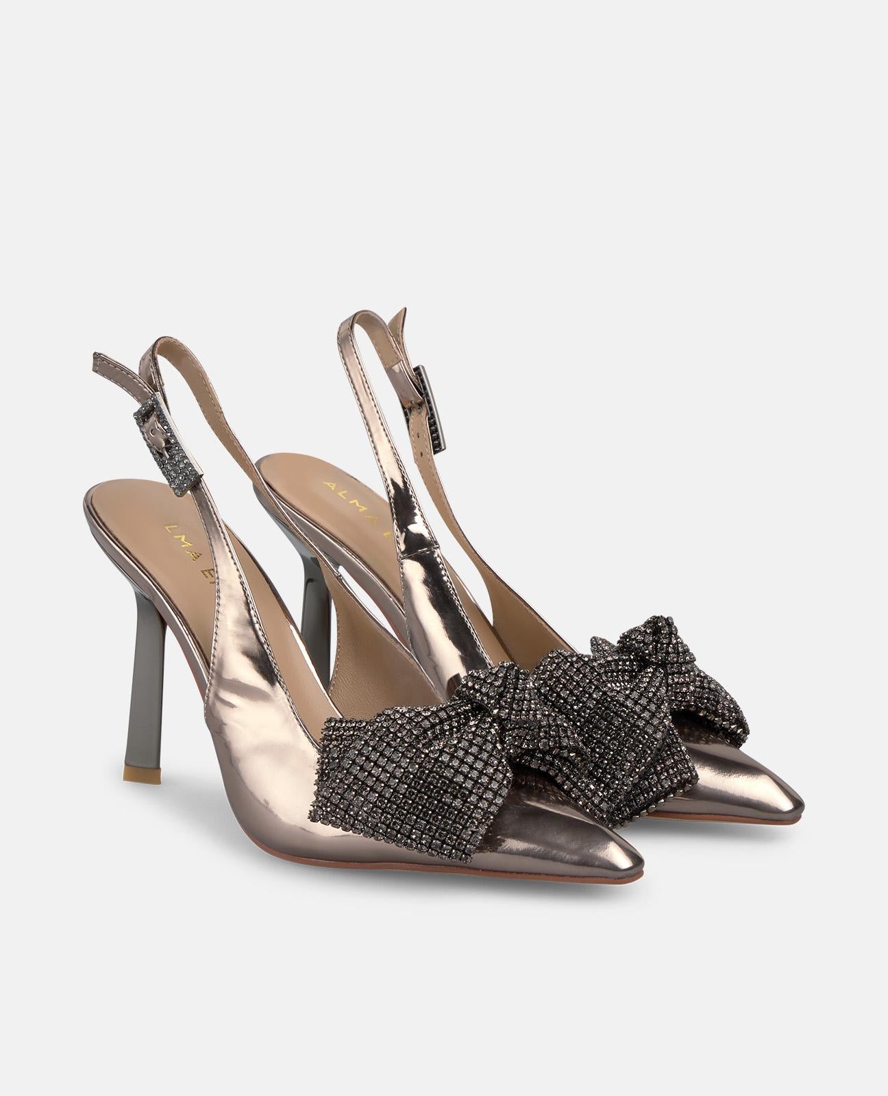 alma-en-pena-rhinestone-bow-heeled-shoe-pumps-silber-10-cm image 2