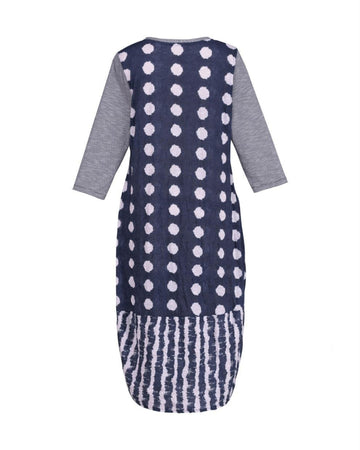 alembika-duet-crinkle-cocoon-kleid-navy image 6