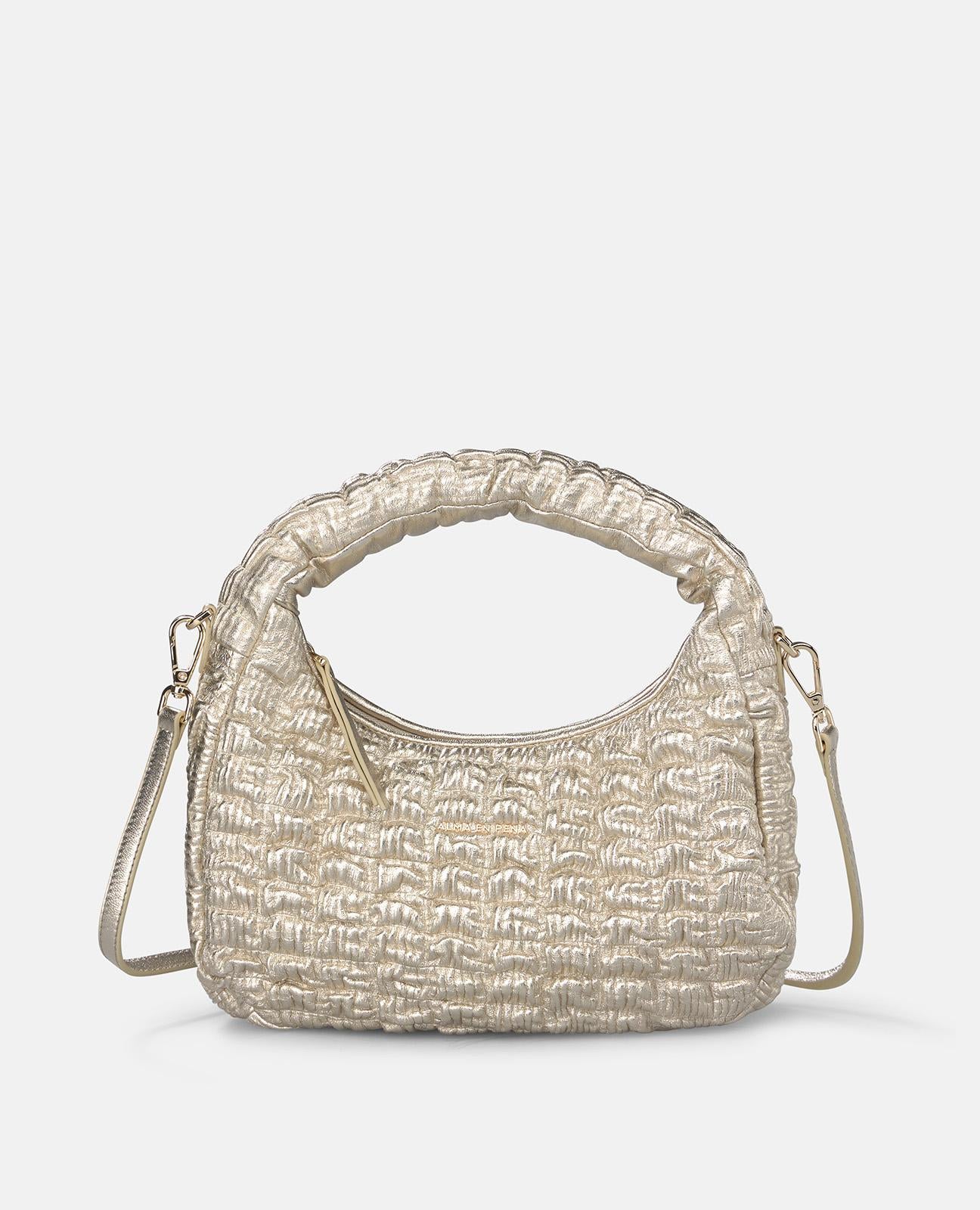 alma-en-pena-embossed-bag-leder-umh-ngetasche-gold image 1