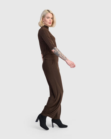 alembika-essential-slinky-mockneck-tee-sepia-damen image 5