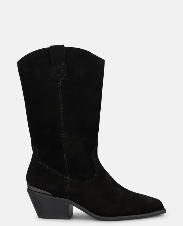 alma-en-pena-suede-cowboy-stiefel-mit-5-3-cm-absatz-schwarz image 1