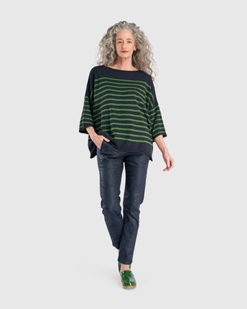 alembika-carolina-relaxed-sweater-damen-strickpullover-navy-green image 2
