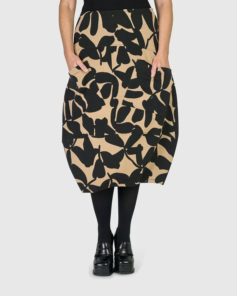 alembika-pippa-cocoon-skirt-blackout-midi-rock image 1