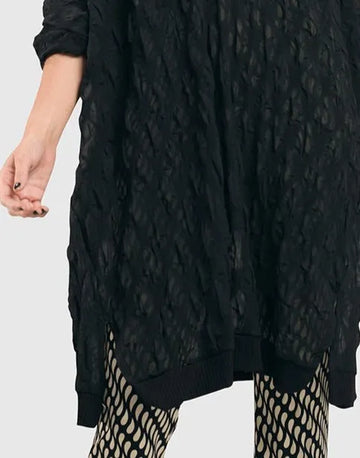 alembika-pucker-chiffon-trapeze-tunika-schwarz image 8
