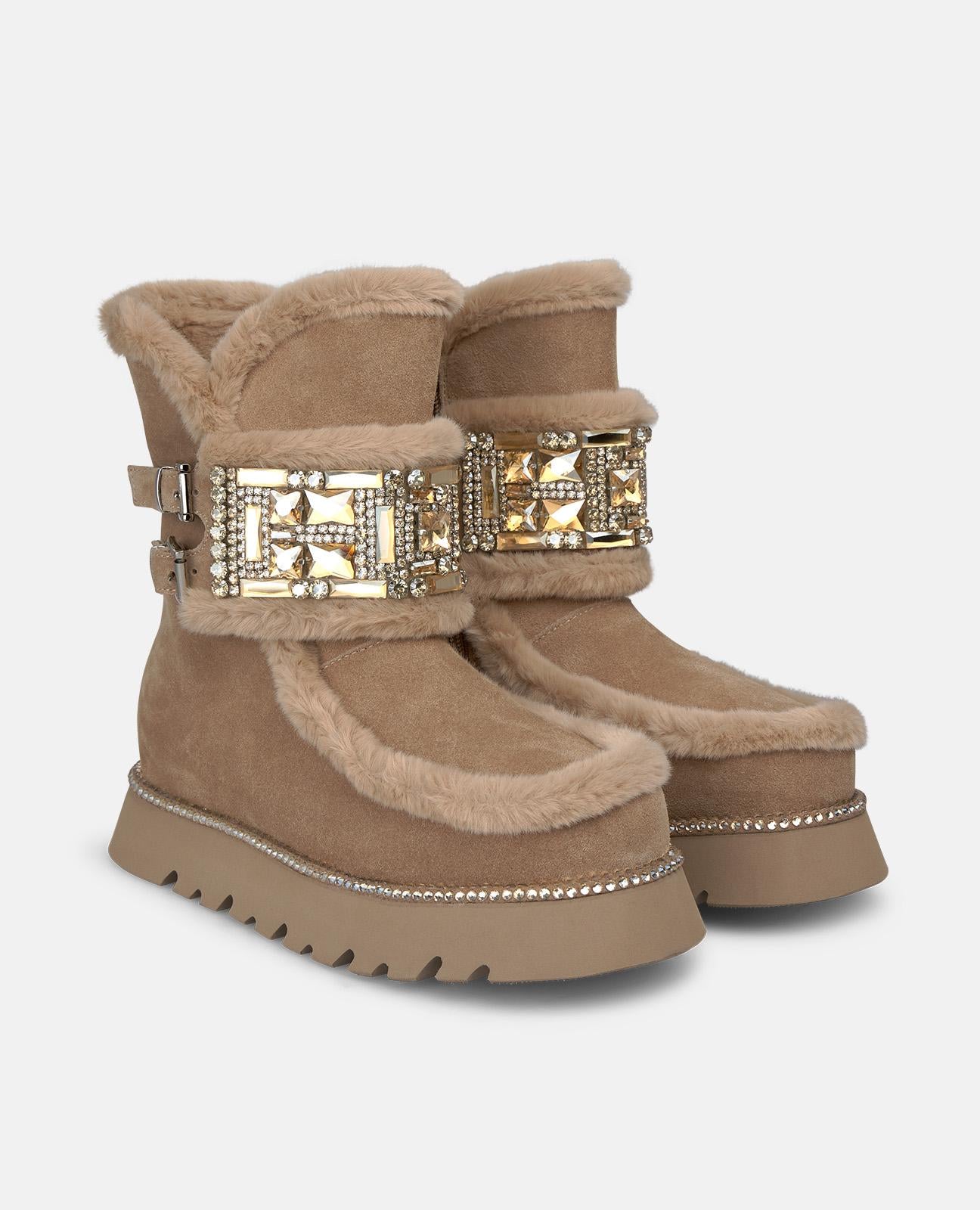 alma-en-pena-apr-s-ski-boots-veloursleder-vison-mit-schmuck-3-cm image 2