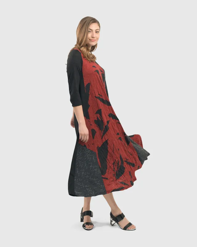 alembika-marni-crinkle-a-line-kleid-rot image 1