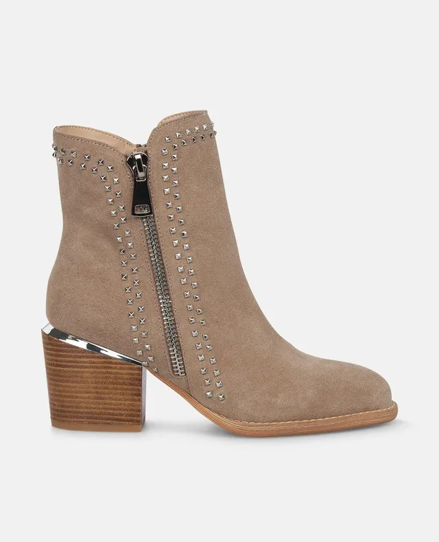 alma-en-pena-low-ankle-boots-mit-nieten-vison-7-5-cm-absatz image 1