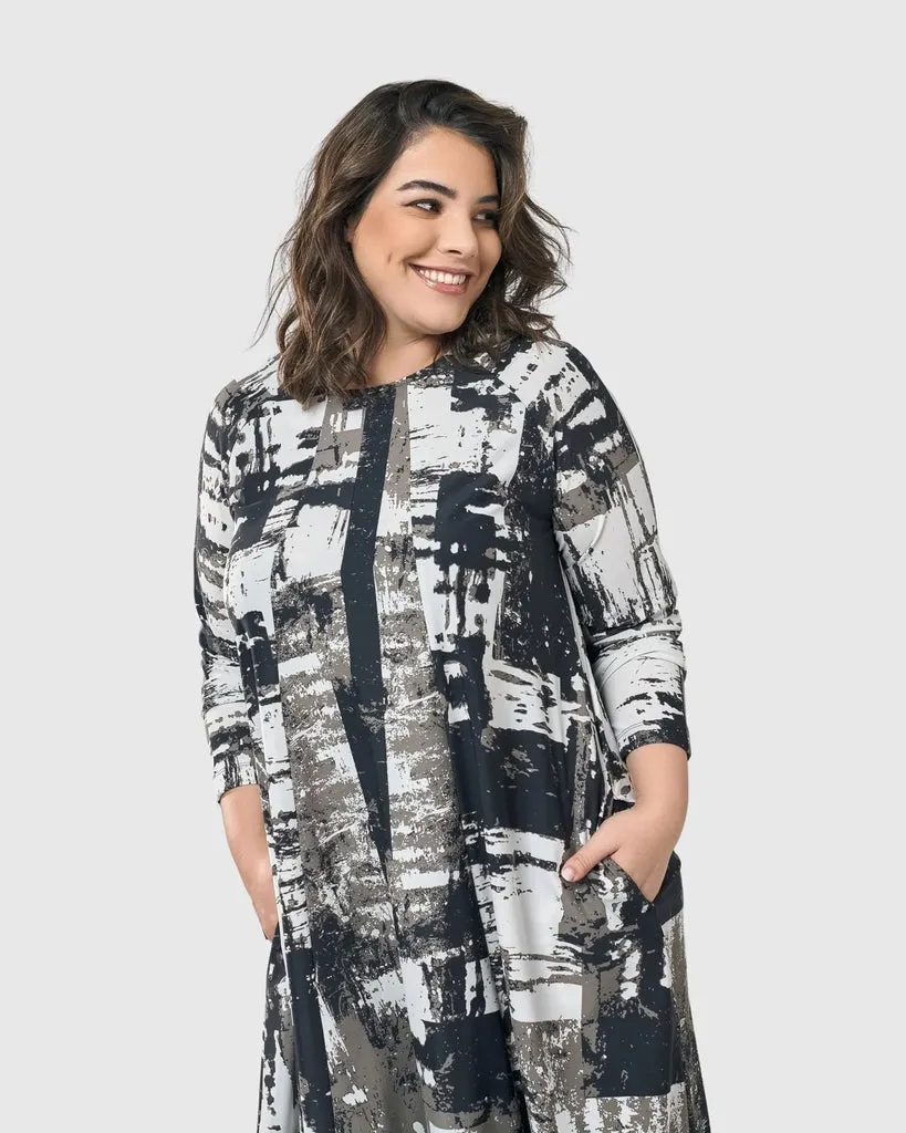 alembika-digi-a-linie-kleid-marble image 1